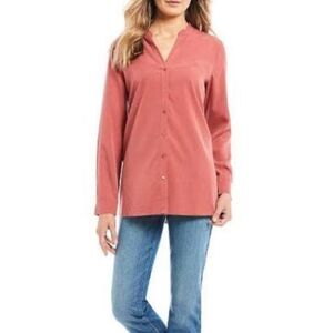 NWT Eileen Fisher Chuty Button Down Collar Top